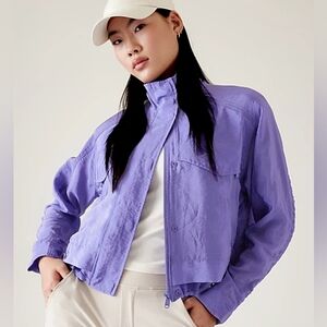 Athleta Women's Arrival Jacket Dark Adonis Blue Purple - Size Medium